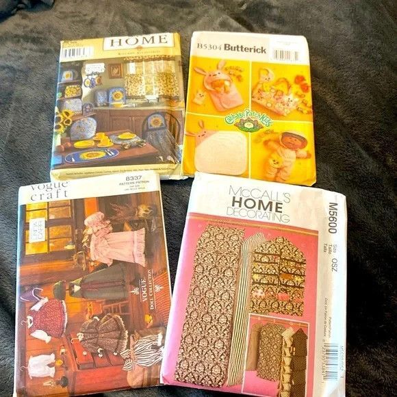 Other - Mixed Lot of 4 Vintage Sewing Patterns cabbage patch mcalls and more